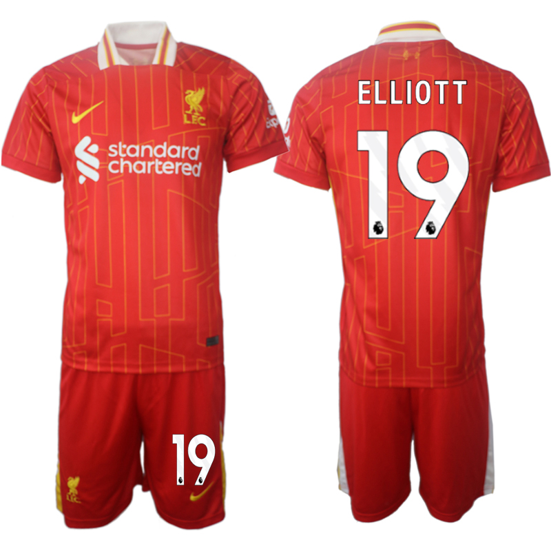 Men 2024-2025 Club Liverpool home red #19 Soccer Jersey